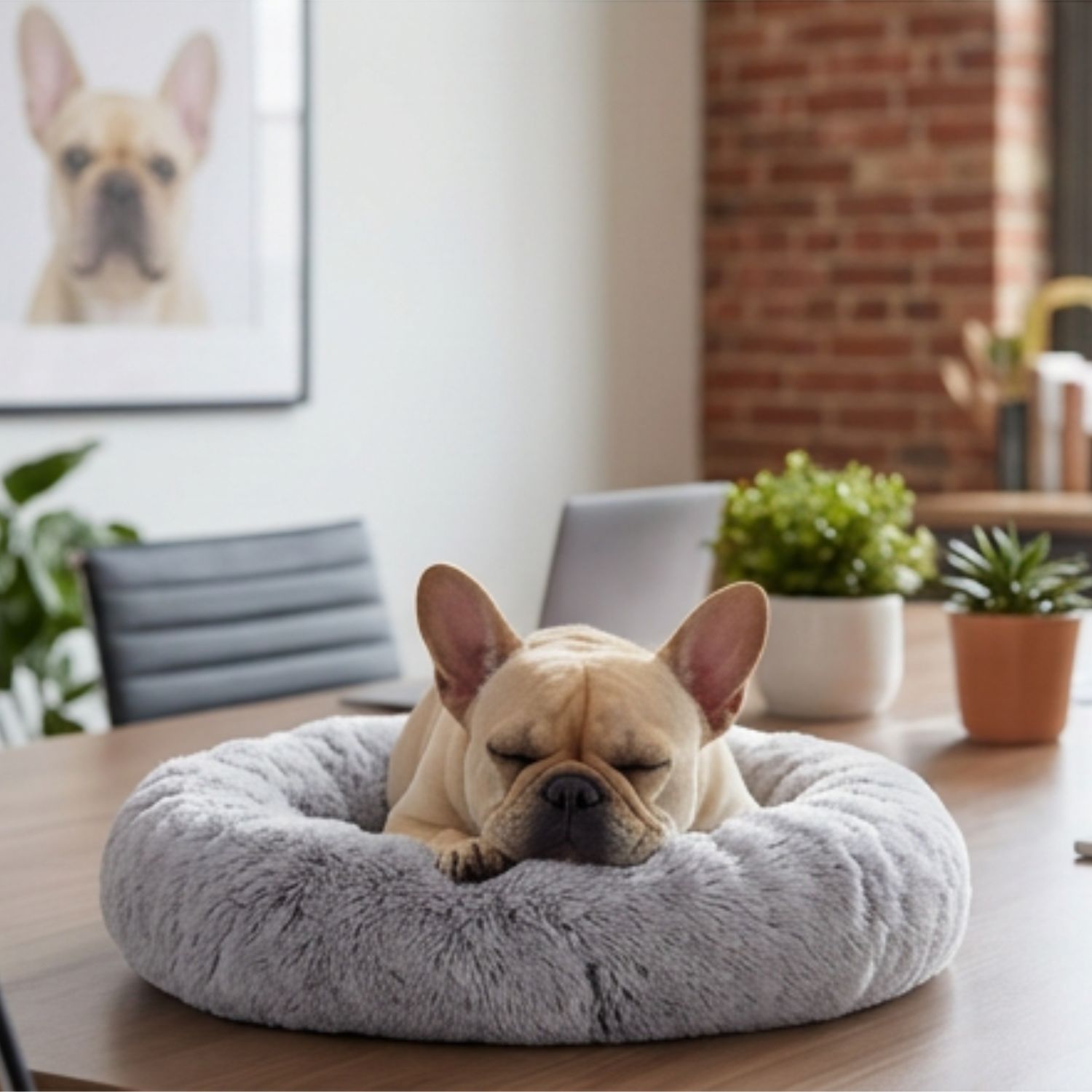 Fifi in her cozy bed