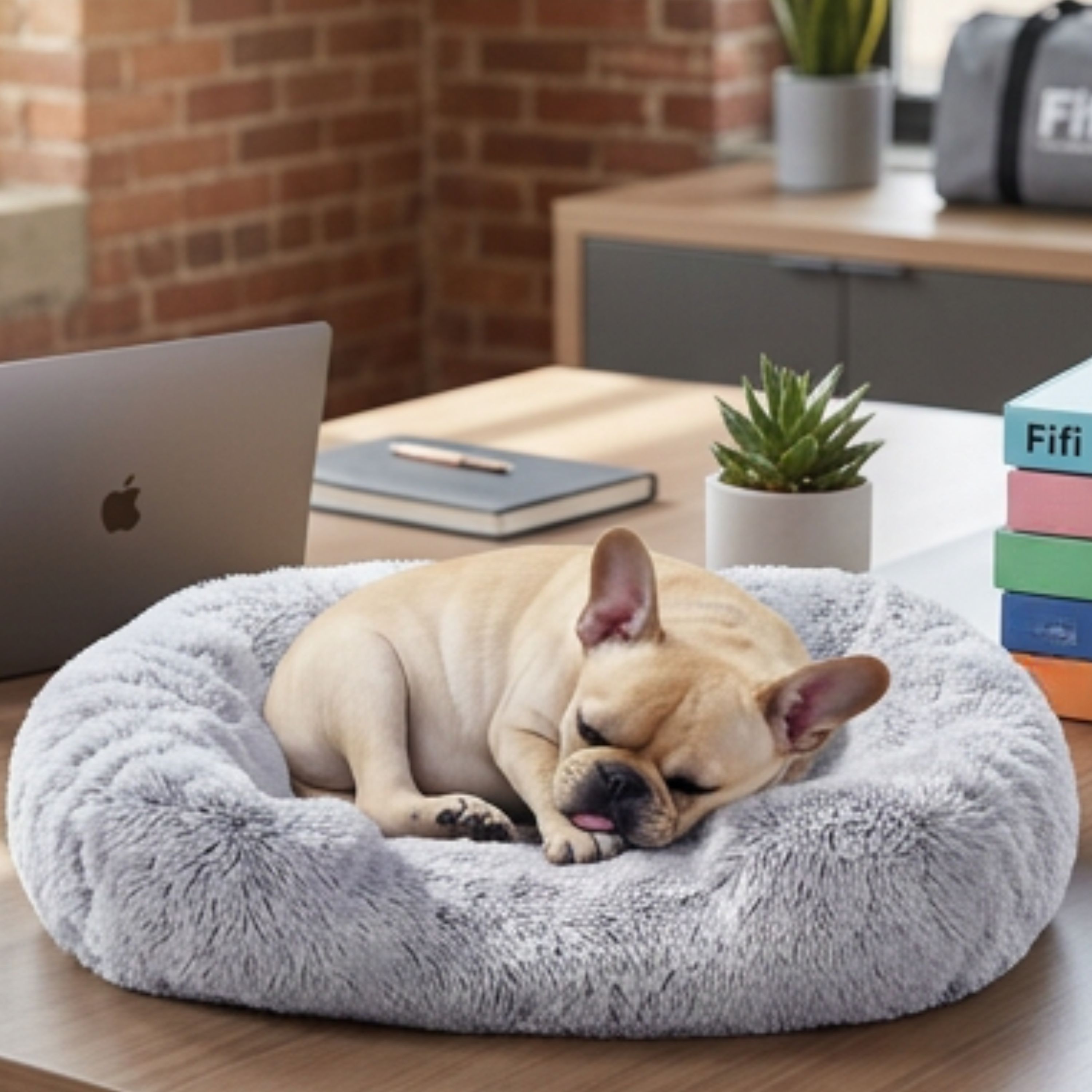 Fifi napping in the office